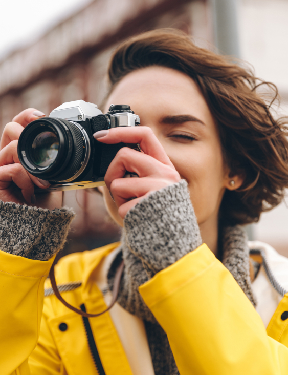 girl with a camera